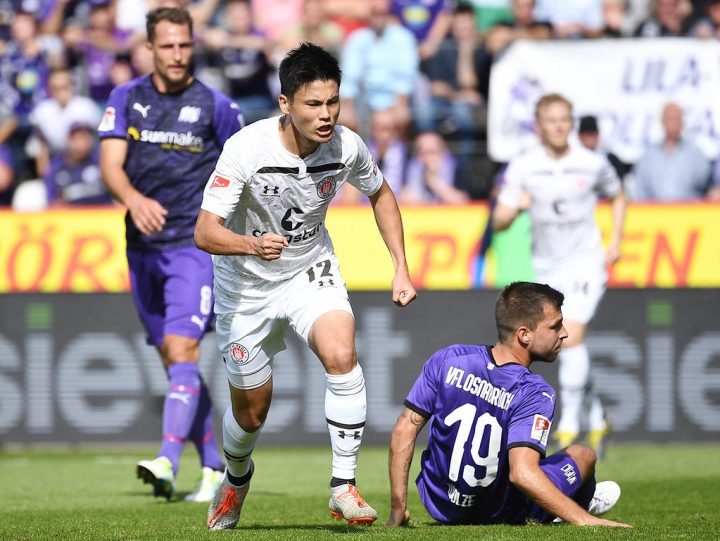 St.-Pauli-Torschütze: Ryo Miyaichi feiert eine Premiere mit Links