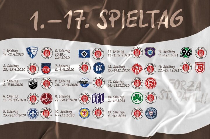 Spielplan: Alle Ansetzungen des FC St. Pauli in der Hinrunde